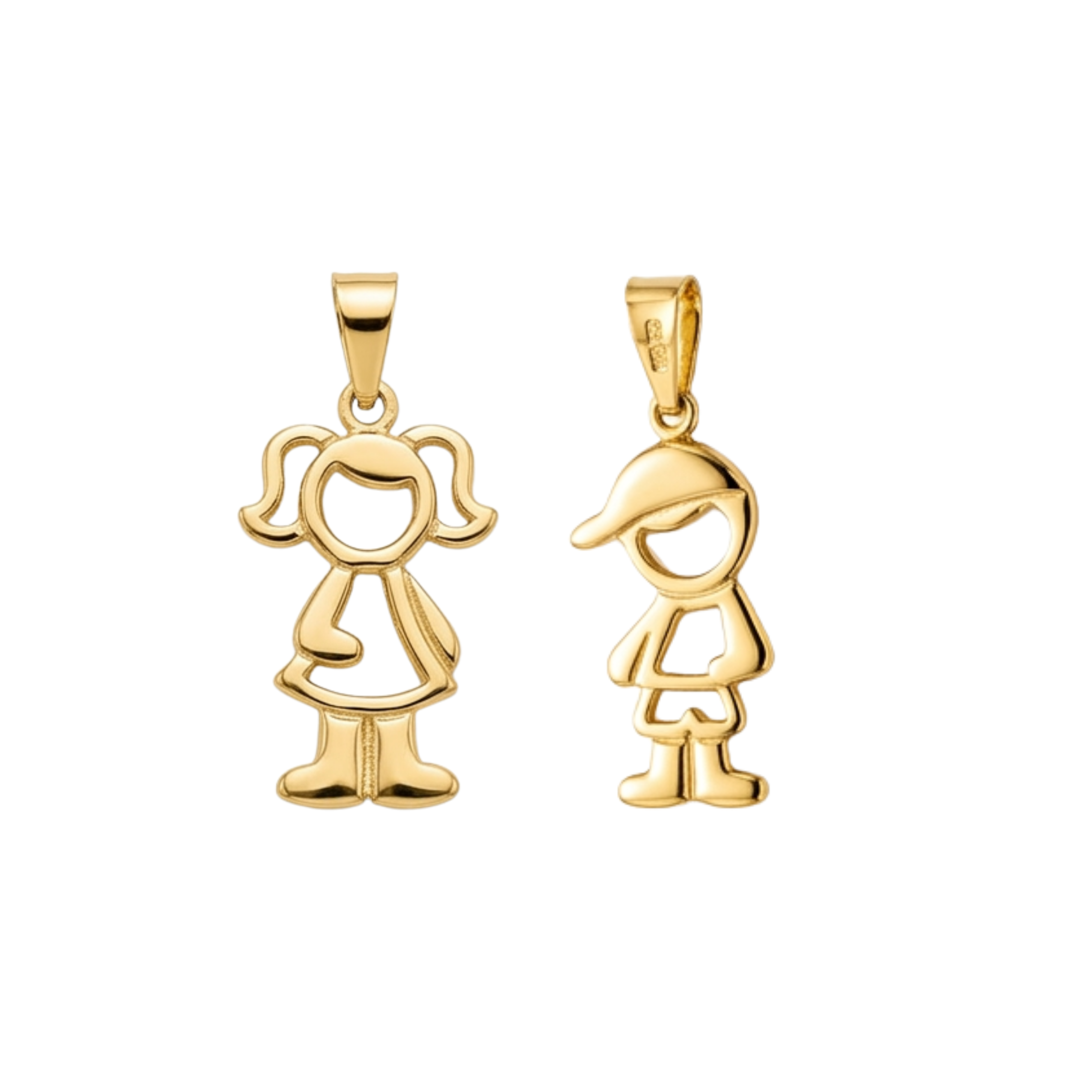 Pendente Menino/Menina Banhado a Ouro