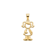 Pendente Menino/Menina Banhado a Ouro