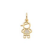 Pendentif Garçon/Fille Plaqué Or
