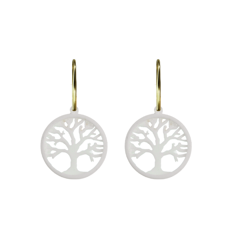 Runder Baum des Lebens Ohrring  - Muttermilch Schmuck