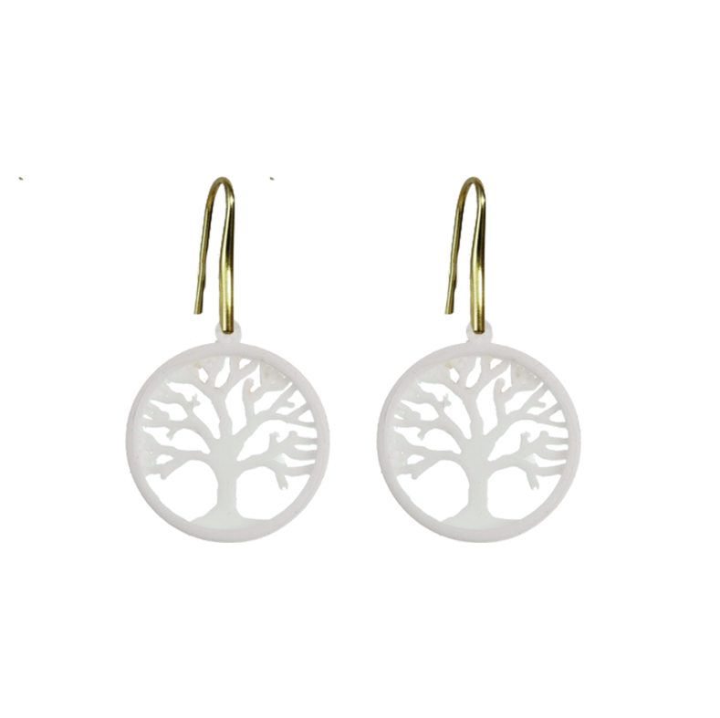 Runder Baum des Lebens Ohrring  - Muttermilch Schmuck
