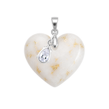 🎁Chubby Heart Gold Leaf with Zirconia Drop