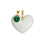 Chubby Heart with Birthstone Pendant