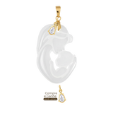 Mamãe e Bebê com Gota Zircônia