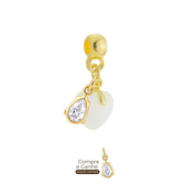 Mini Coração Gordinho com Gota Zircônia