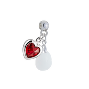 Mini Gota Lapidada com Coração Rubi