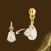 Additional Charm with Gold Leaf and a Zirconia Drop – Kit not included