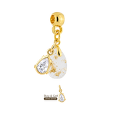 Mini Drop with Gold Leaf and Zirconia Drop